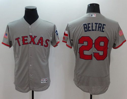 Rangers #29 Adrian Beltre Grey Fashion Stars & Stripes Flexbase Authentic Stitched MLB Jersey